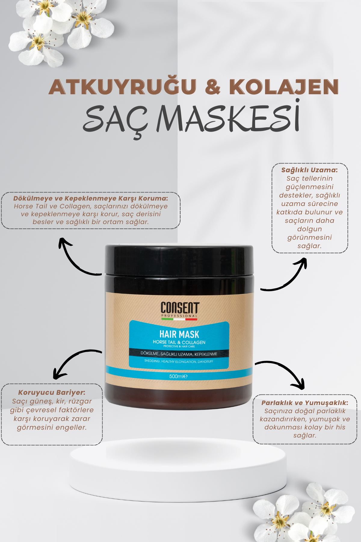 HORSE TAIL & COLLAGEN HAIR MASK 500 ML